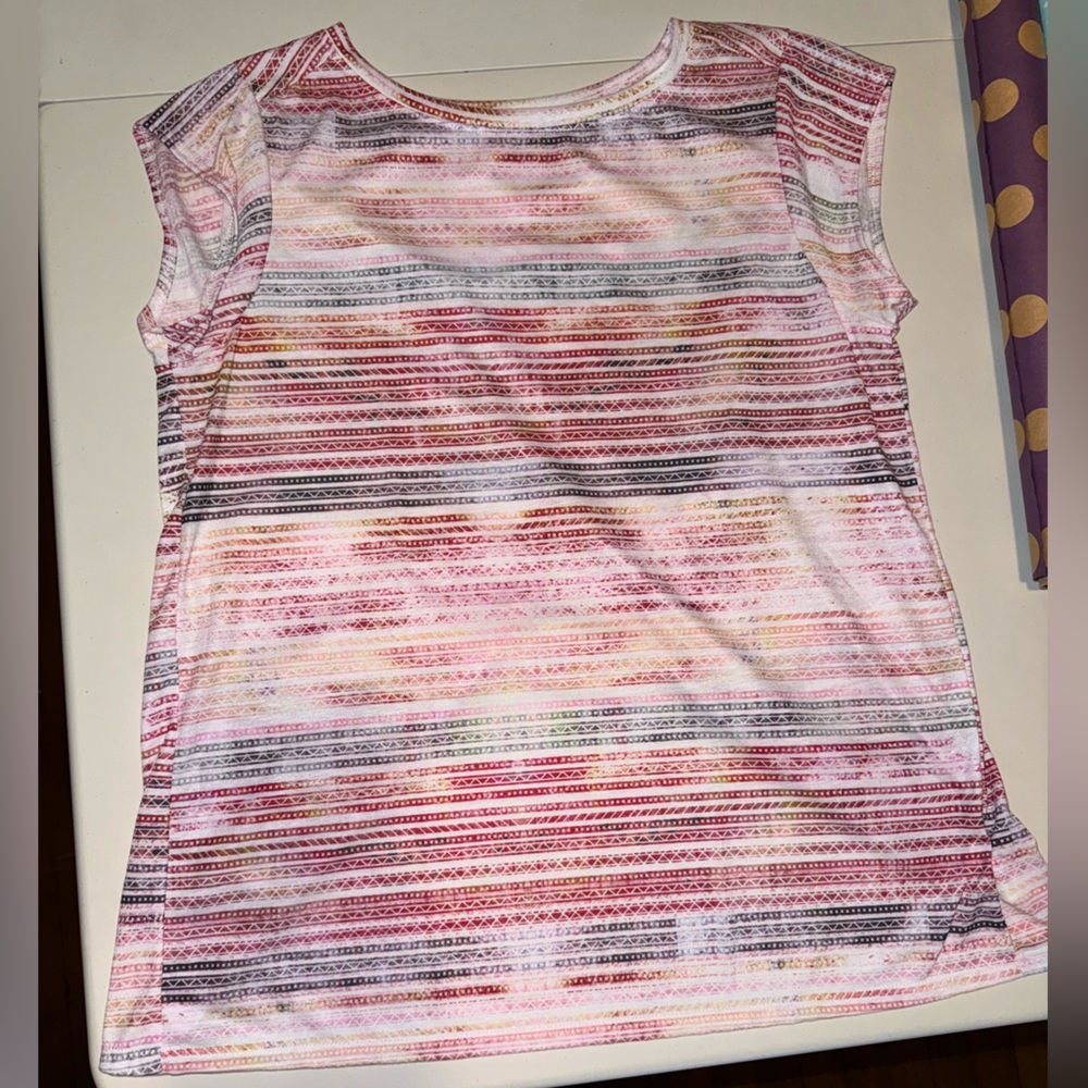 Prana Striped Top with Open Back